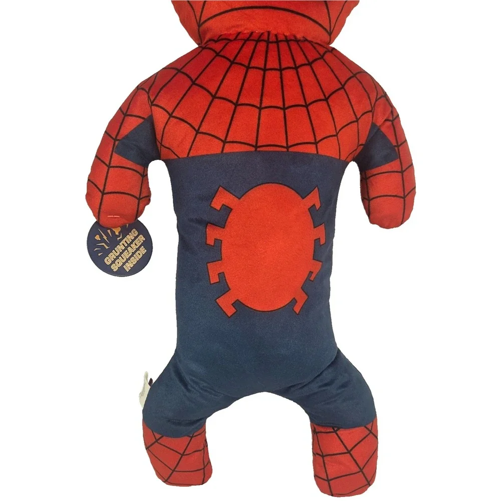 Marvel Spider-Man Dog Toy Large 18 Inch Red Blue New Plush Grunting Squeaker Toy